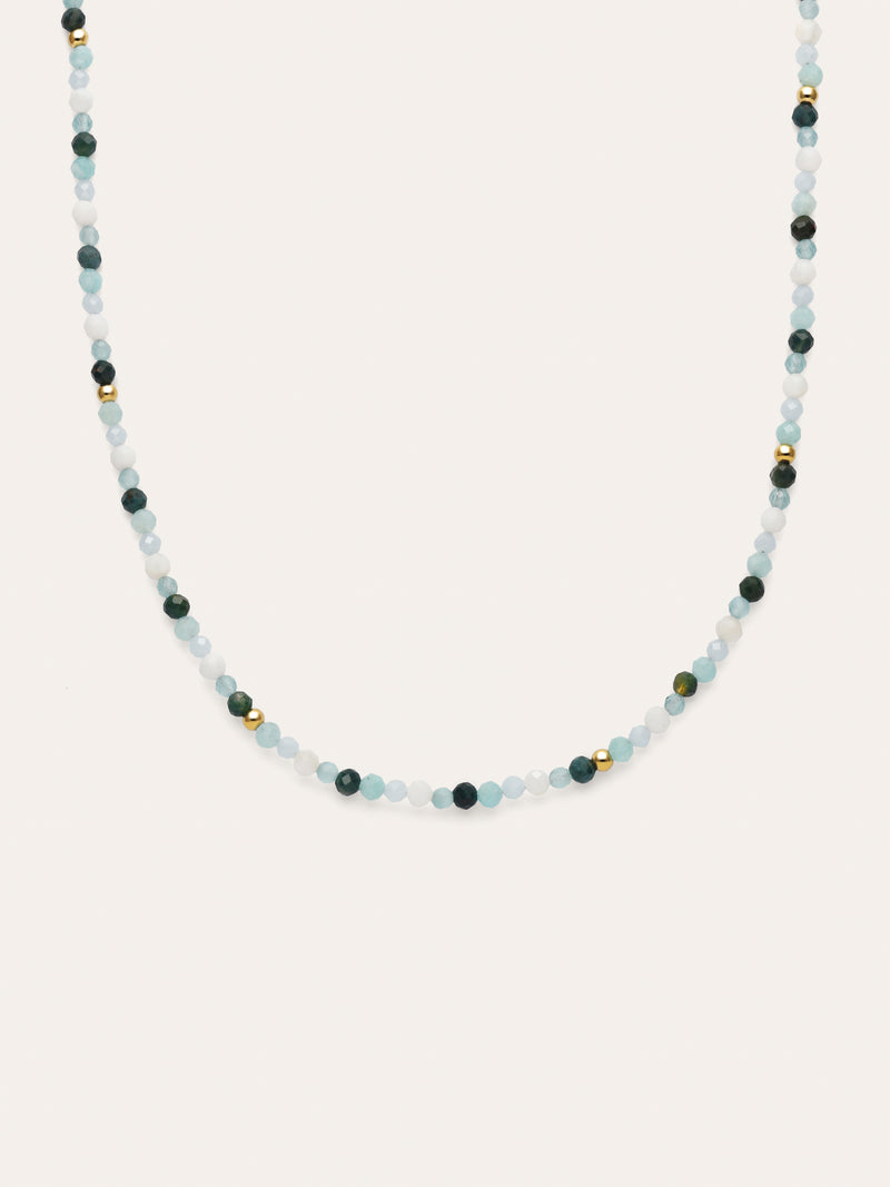 Langer Halsreif Altea Ice Edelstahl mit 18kt Goldbeschichtung