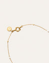 Long Pearl Dots Halskette Stahl, vergoldet