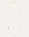 Long Pearl Dots Halskette Stahl, vergoldet