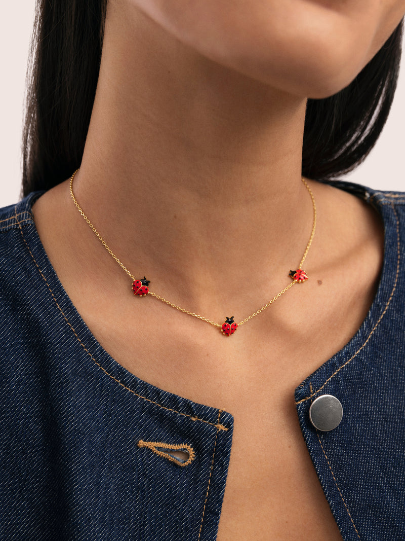 Collier Coccinelle Plaqué Or