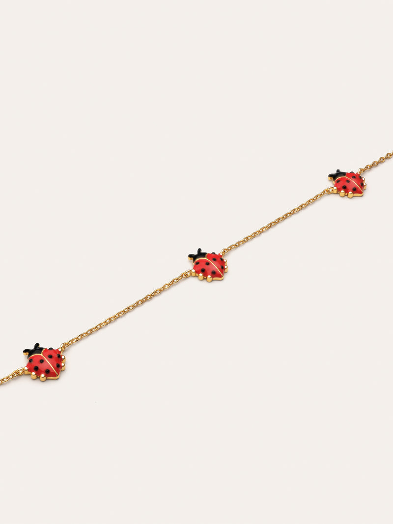 Collier Coccinelle Plaqué Or