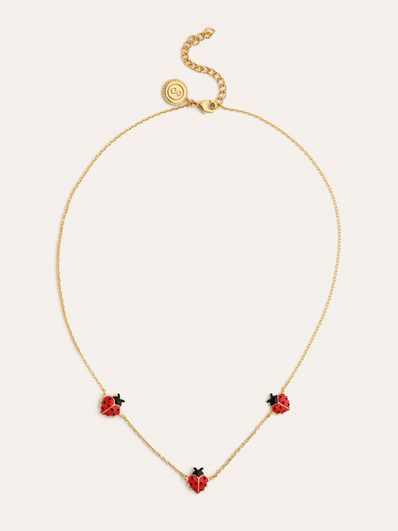 Collier Coccinelle Plaqué Or