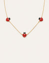 Collar Mariquita Baño Oro