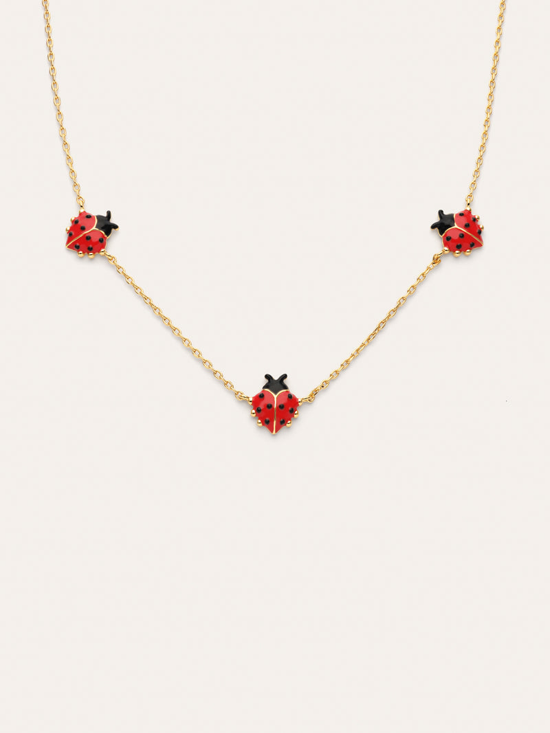 Collier Coccinelle Plaqué Or