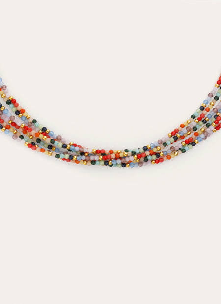 Collana Mawi Colors Acciaio Placcato Oro