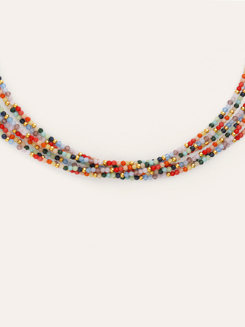 Collana Mawi Colors Acciaio Placcato Oro