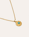 Imagen detalle de Colar Medallion Aqua Aço Banhado a Ouro