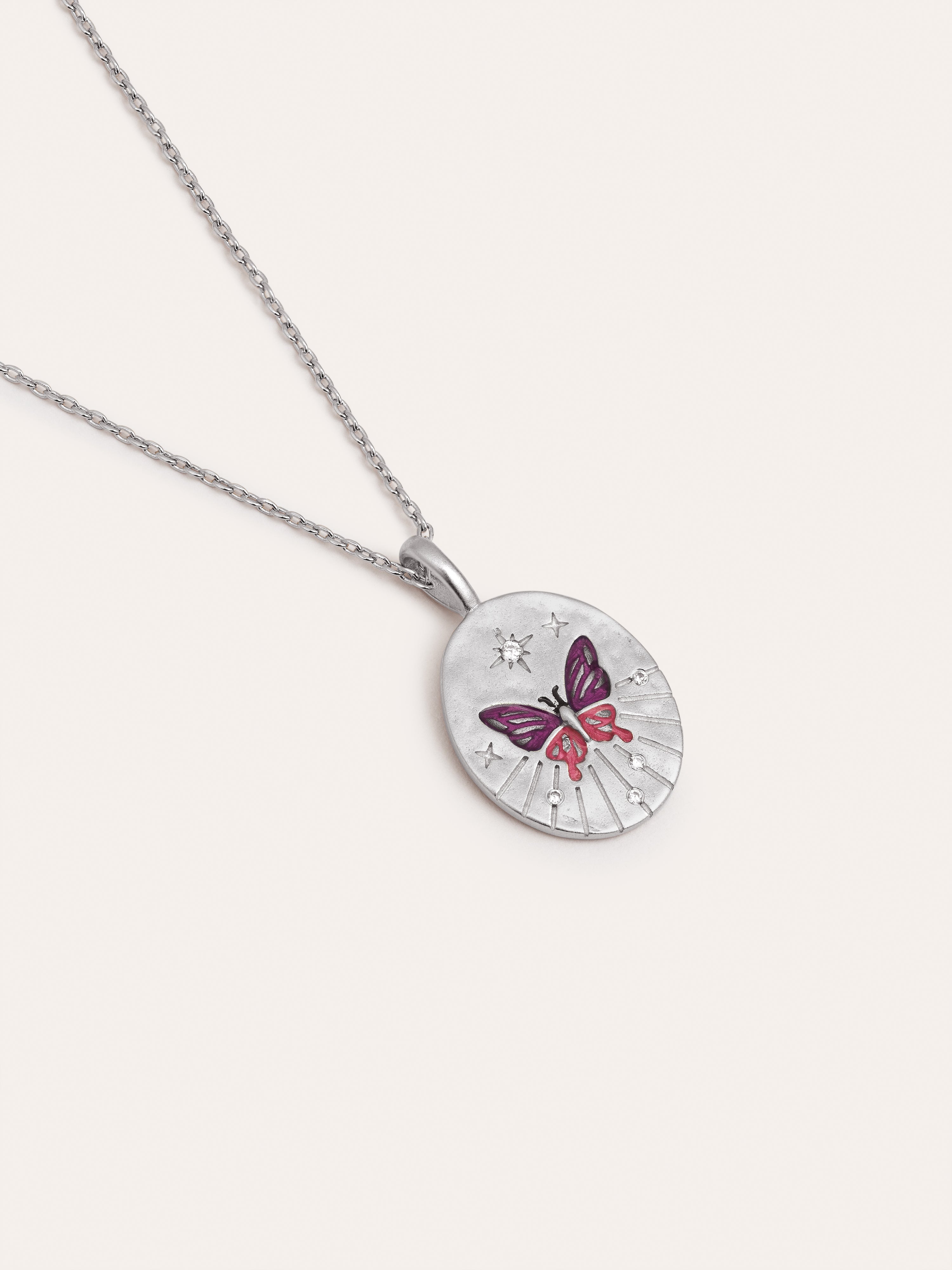 Collar Medallion Butterfly Rose