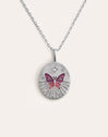 Collar Medallion Butterfly Rose