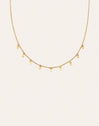 Collar Mini Moons 3mm Acero Baño Oro