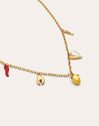 Collier Multicharm Apéritif Marin Acier Plaqué Or