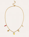 Collier Multicharm Apéritif Marin Acier Plaqué Or