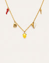 Collier Multicharm Apéritif Marin Acier Plaqué Or