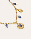 Imagen detalle de Colar Multicharms Denim Cianita Aço Banho a Ouro