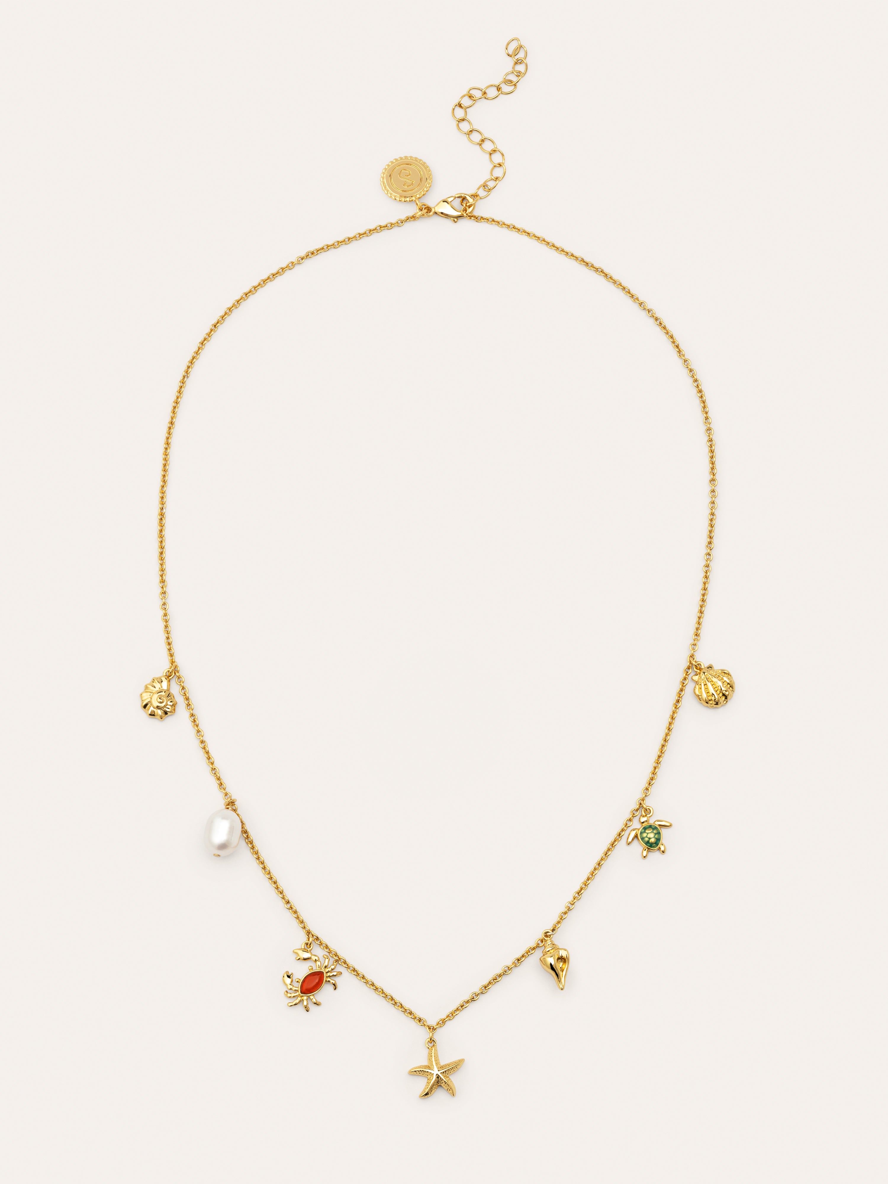 Collar Multicharms Seaside Baño Oro