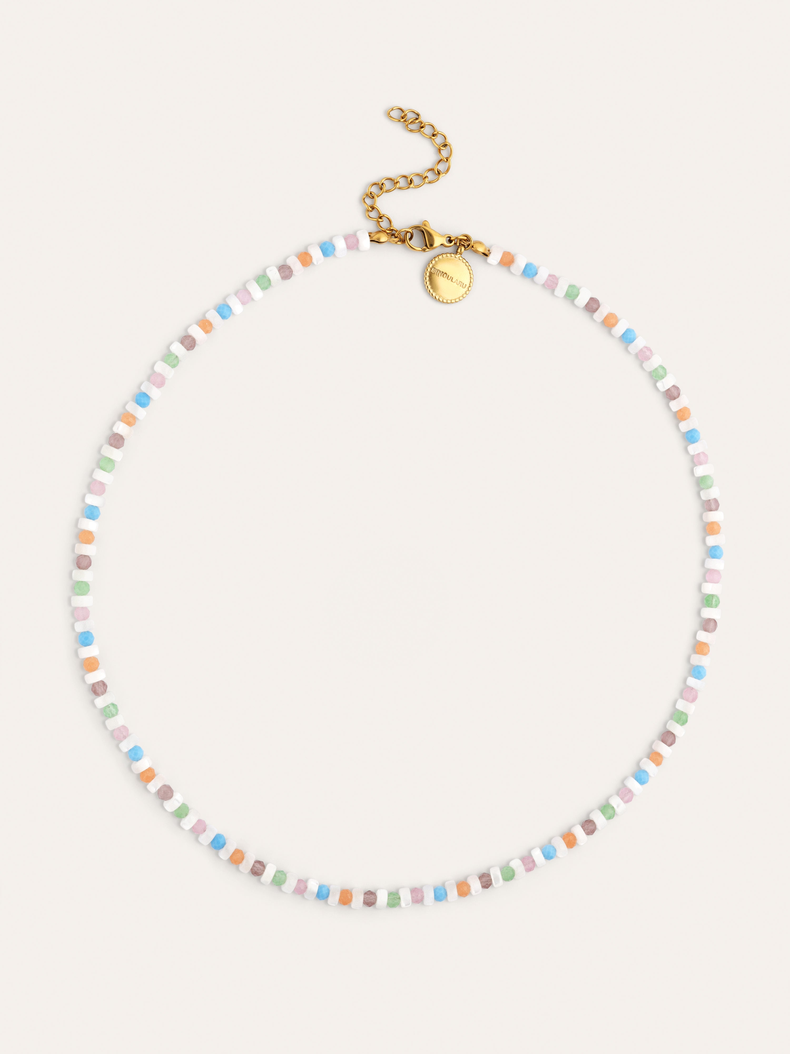 Halskette Nacary Colors Stahl mit 18kt Goldbeschichtung
