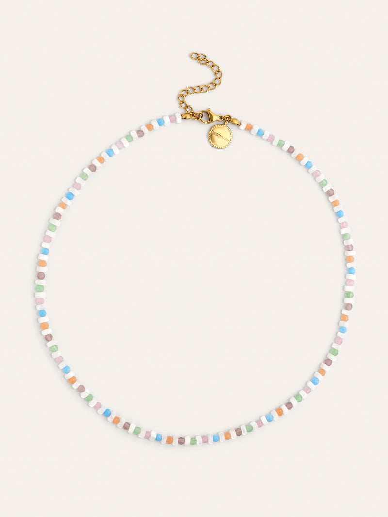 Halskette Nacary Colors Stahl mit 18kt Goldbeschichtung