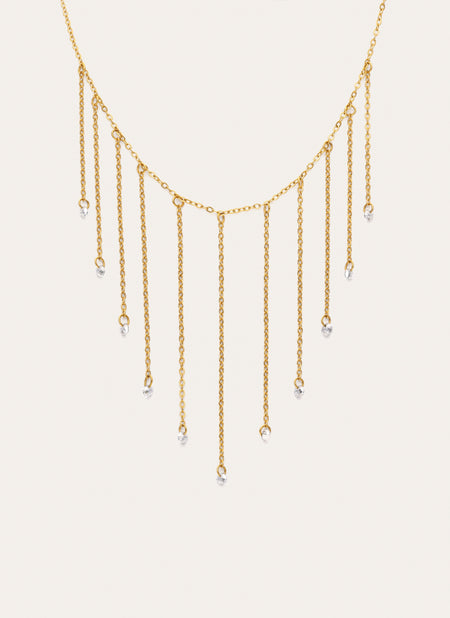 Collier New Clea Acier Plaqué Or