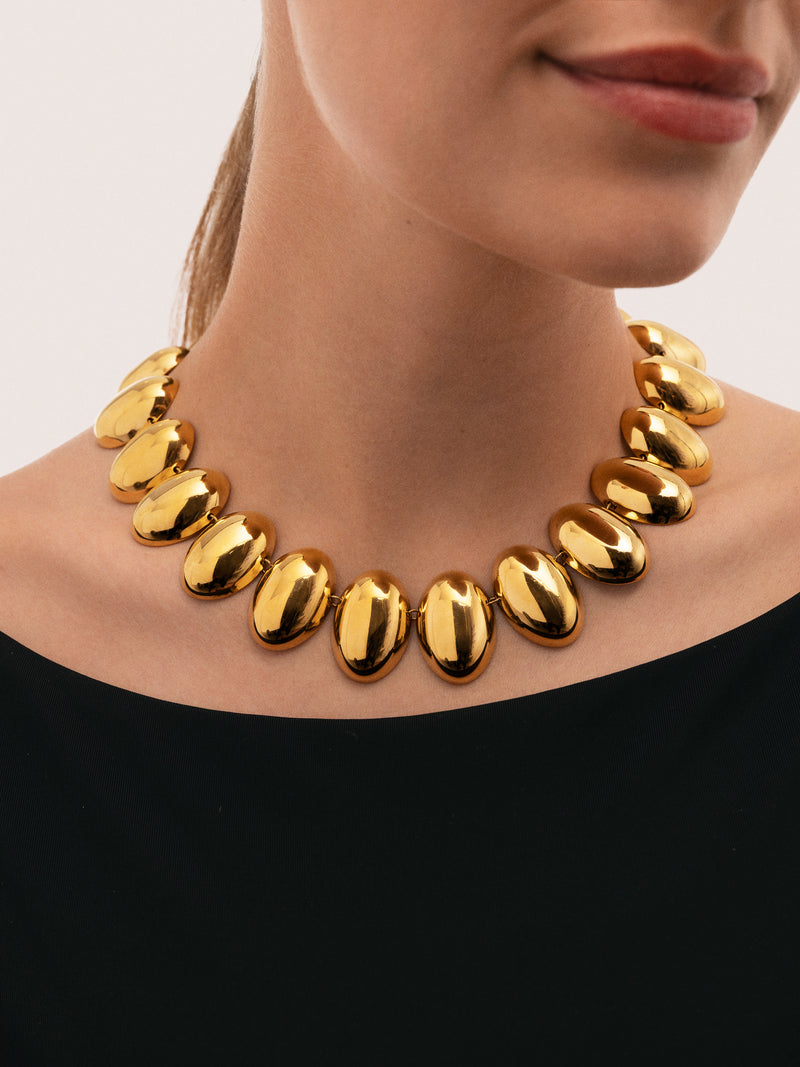 Collier Oceya Acier Plaqué Or