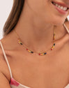Collar Palmar Colors Acero Baño Oro