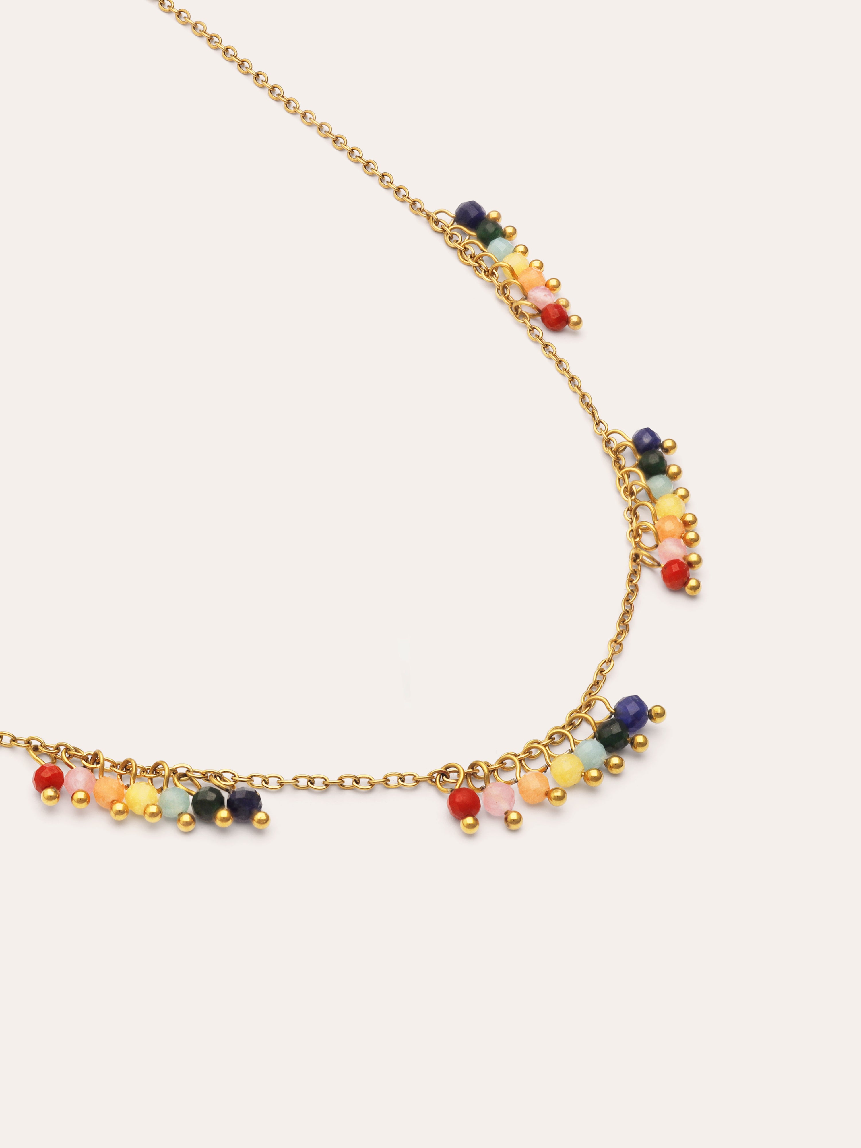 Collar Palmar Colors Acero Baño Oro