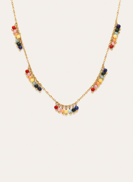 Collar Palmar Colors Acero Baño Oro