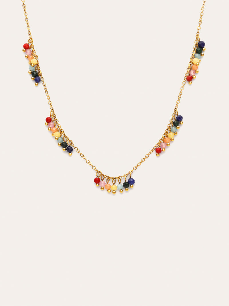 Collar Palmar Colors Acero Baño Oro