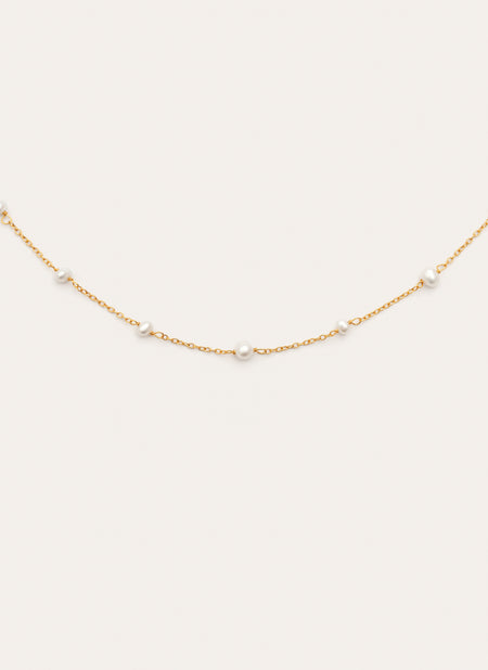 Collar Pearl & Pearls Baño Oro