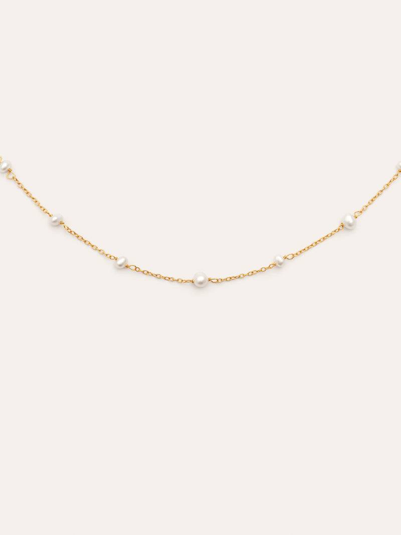 Collar Pearl & Pearls Baño Oro