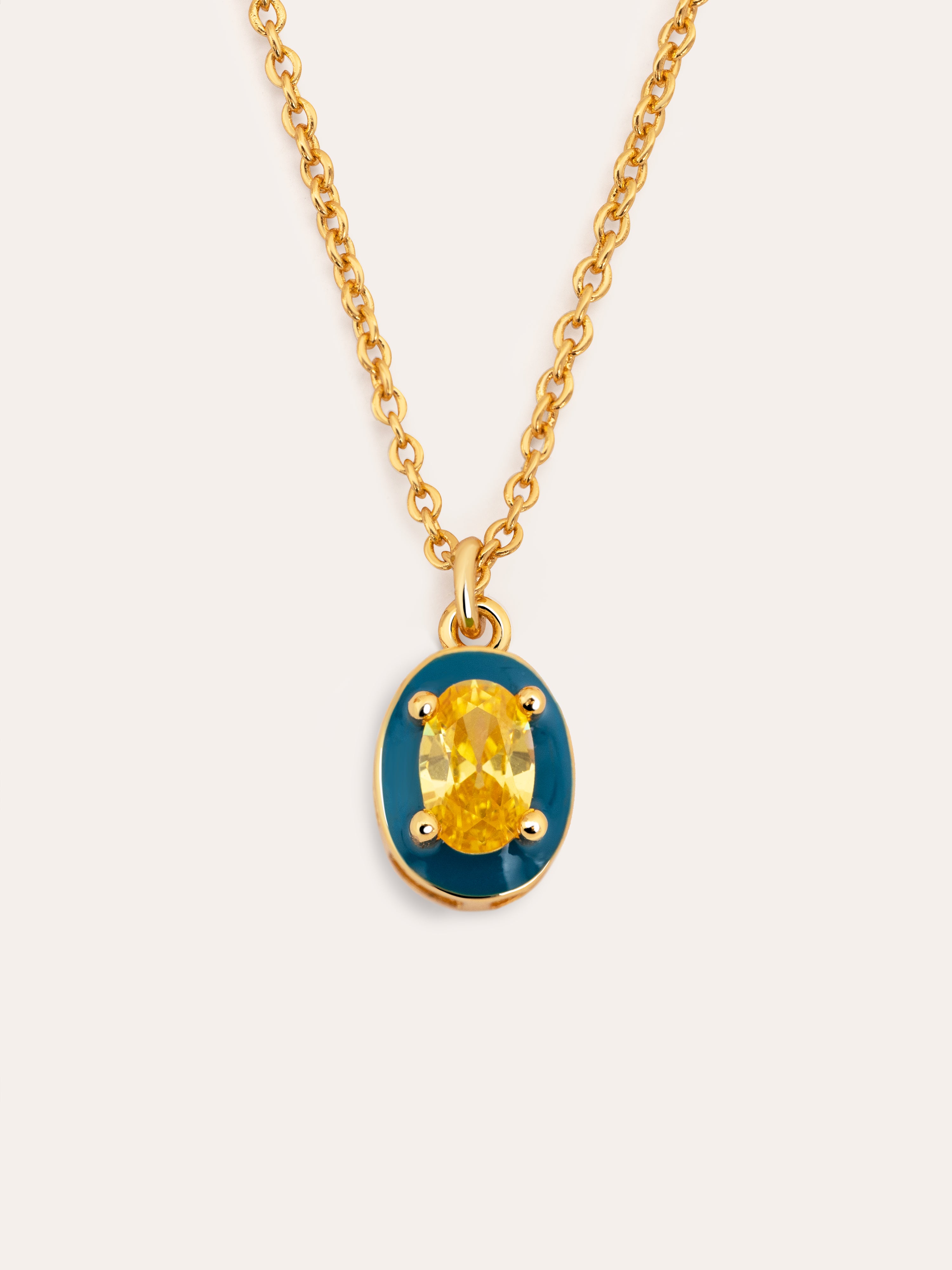 Blue Pop Gold Necklace