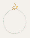 Collar Pompeya Turquesa Acero Baño Oro