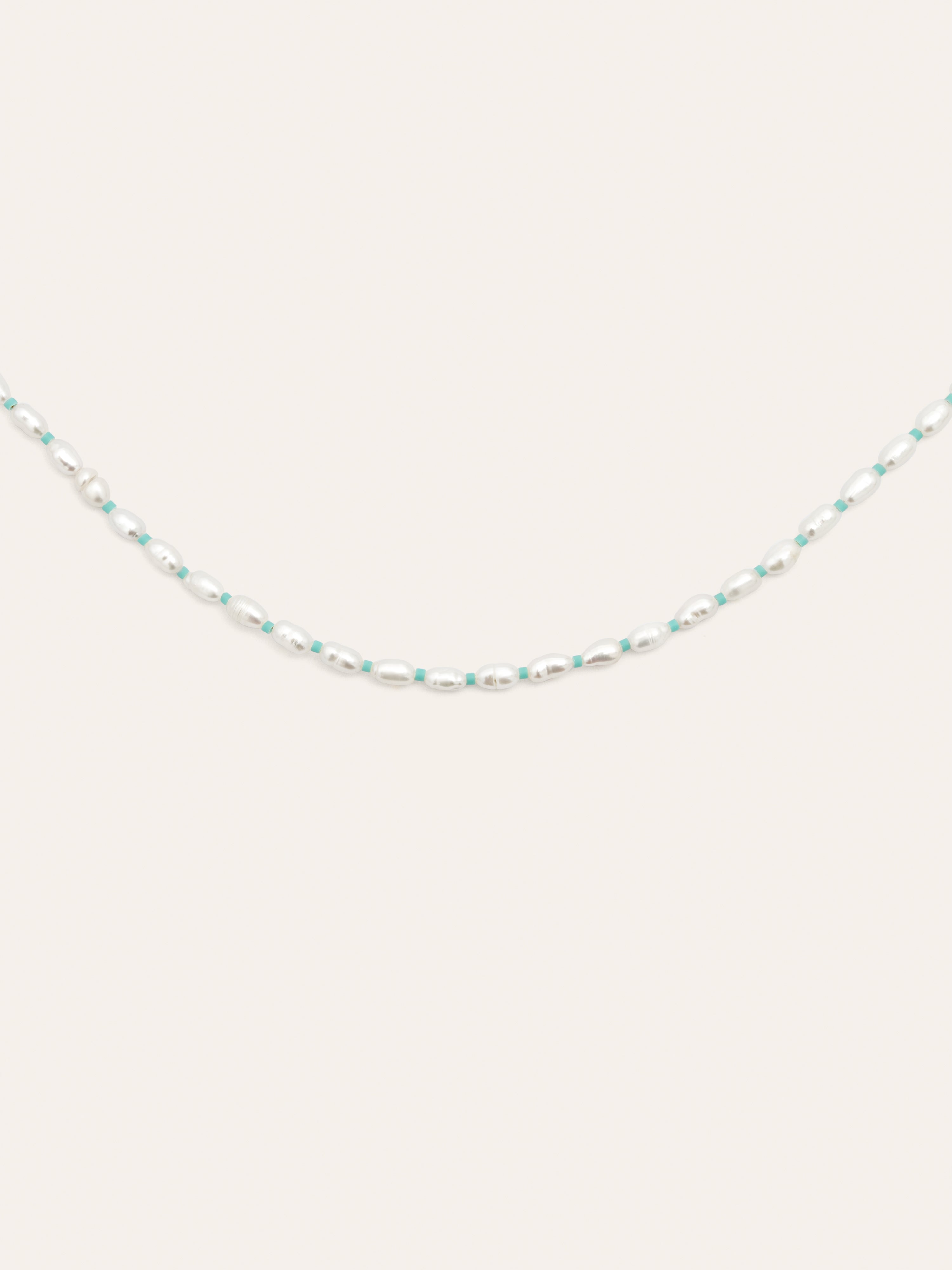 Collar Pompeya Turquesa Acero Baño Oro