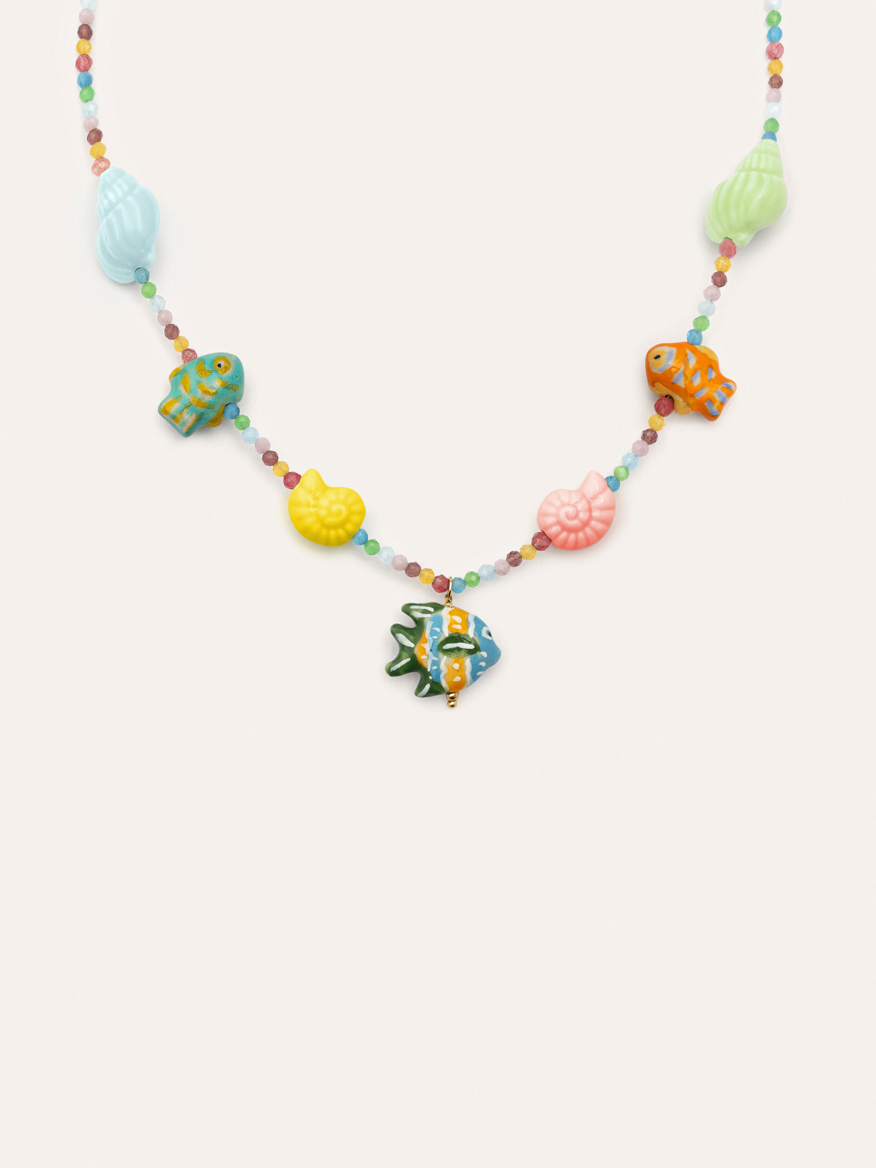 Collar Reef Acero Baño Oro