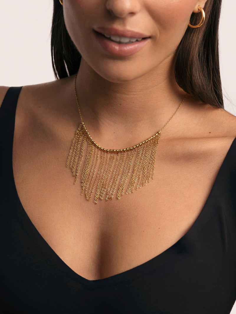 Halskette Regina Edelstahl mit Goldbeschichtung