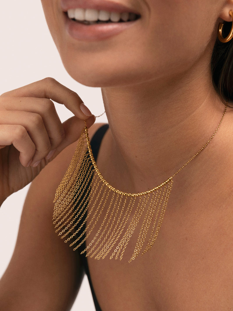 Halskette Regina Edelstahl mit Goldbeschichtung