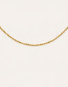 Collier chapelet en acier plaqué or
