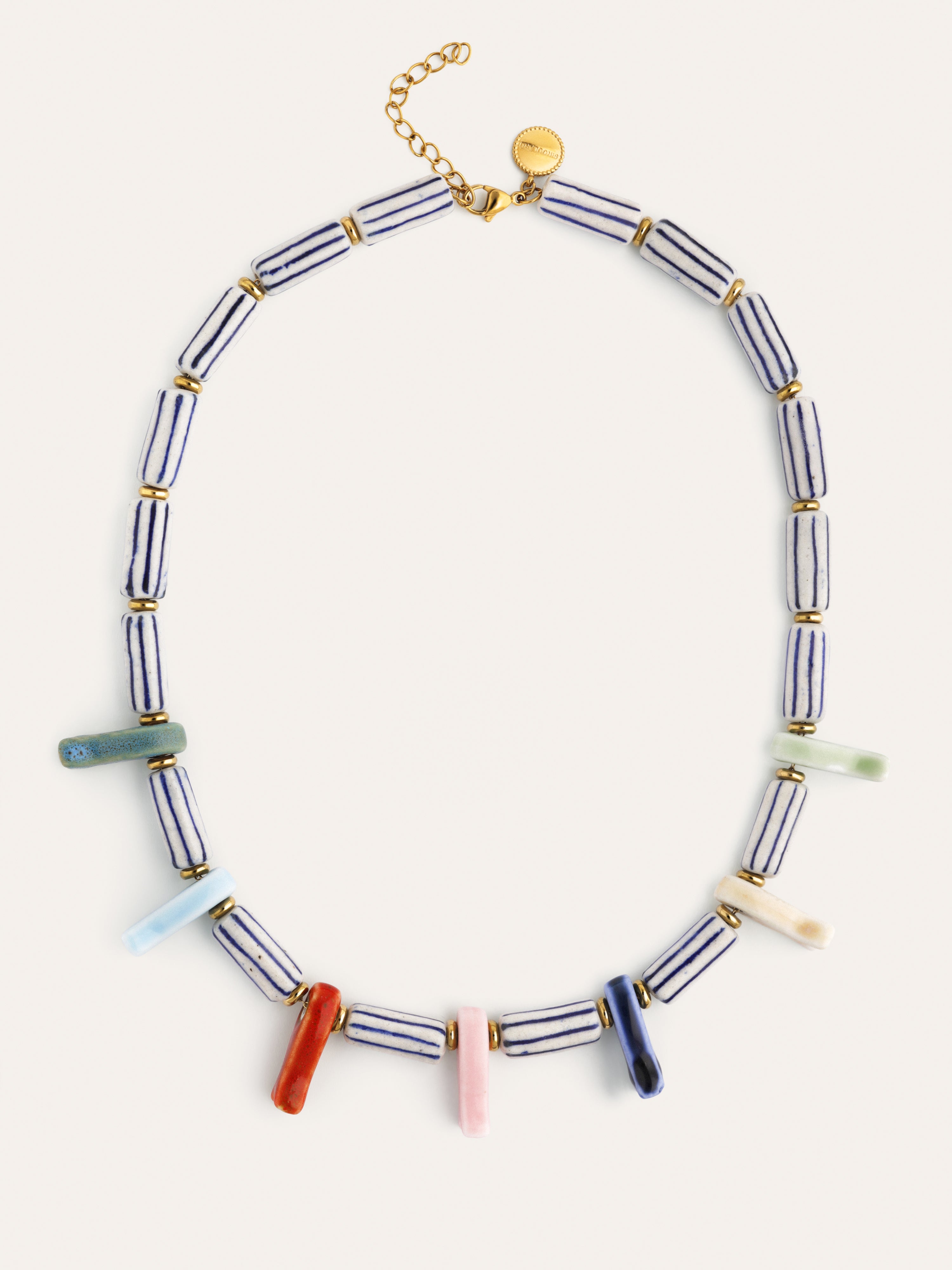 Halskette Santorini Edelstahl mit 18kt Goldbeschichtung