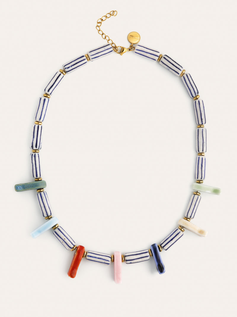 Halskette Santorini Edelstahl mit 18kt Goldbeschichtung