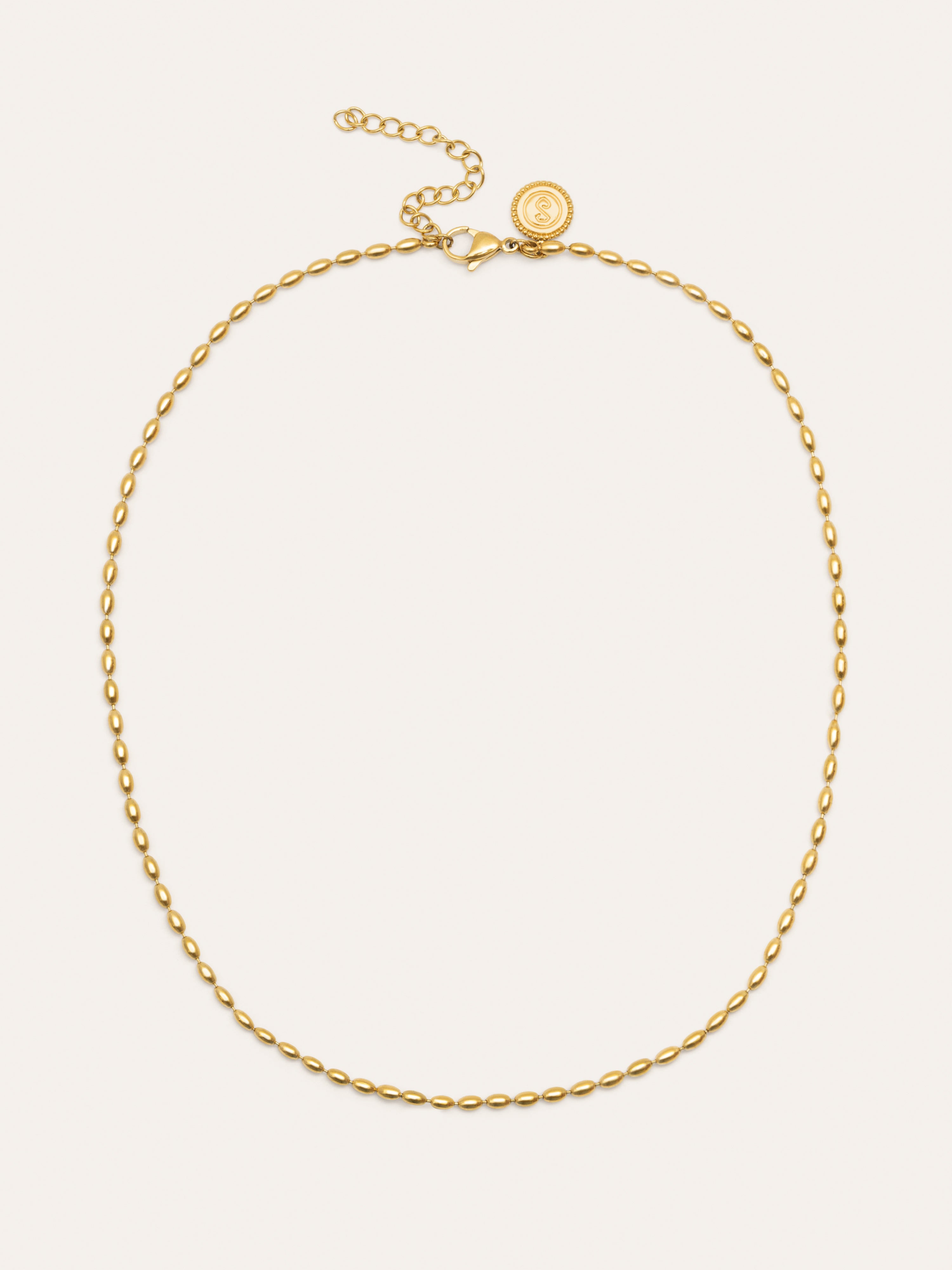 Collier Serpentine Acier Plaqué Or