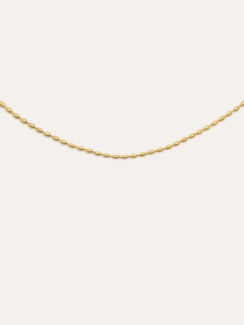 Collier Serpentine Acier Plaqué Or