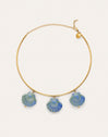Choker Shelly Blue 18kt vergoldet