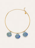 Choker Shelly Blue 18kt vergoldet