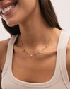 Halskette Shamira Dots aus Stahl mit 18kt Goldbeschichtung