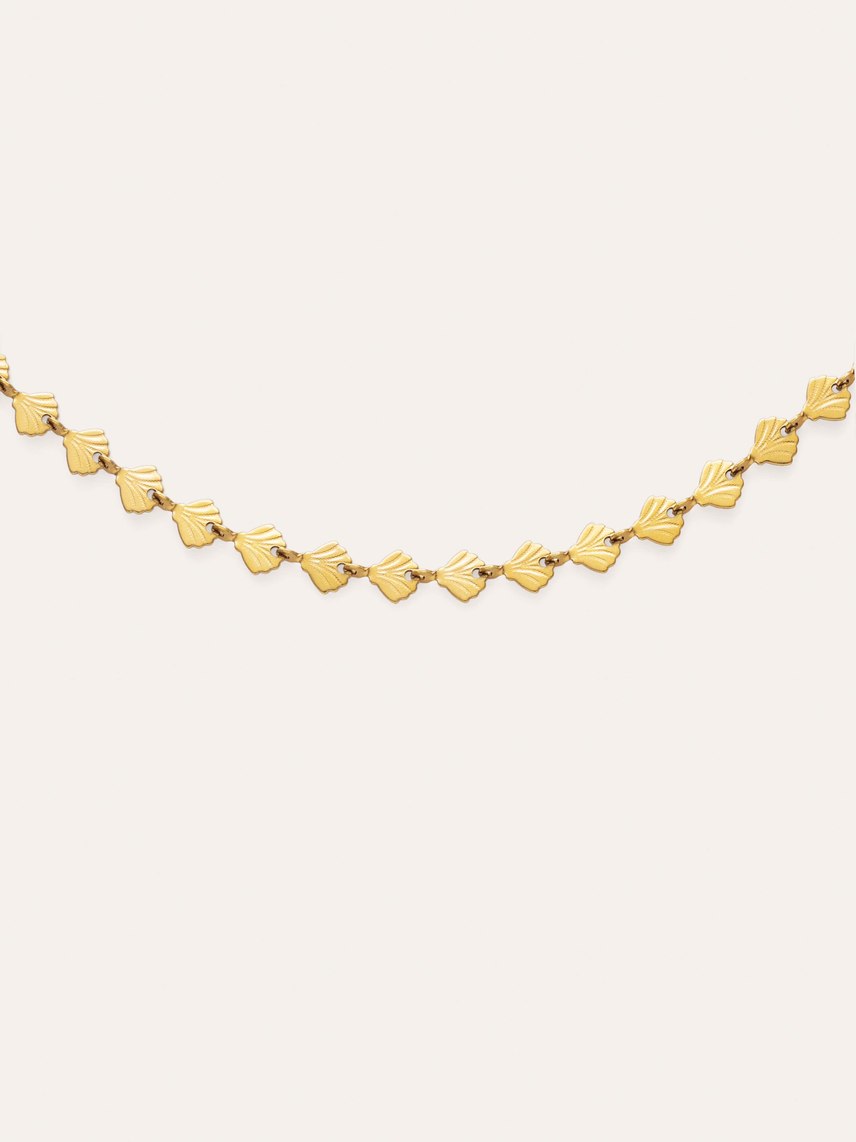 Shells Kette, Edelstahl vergoldet