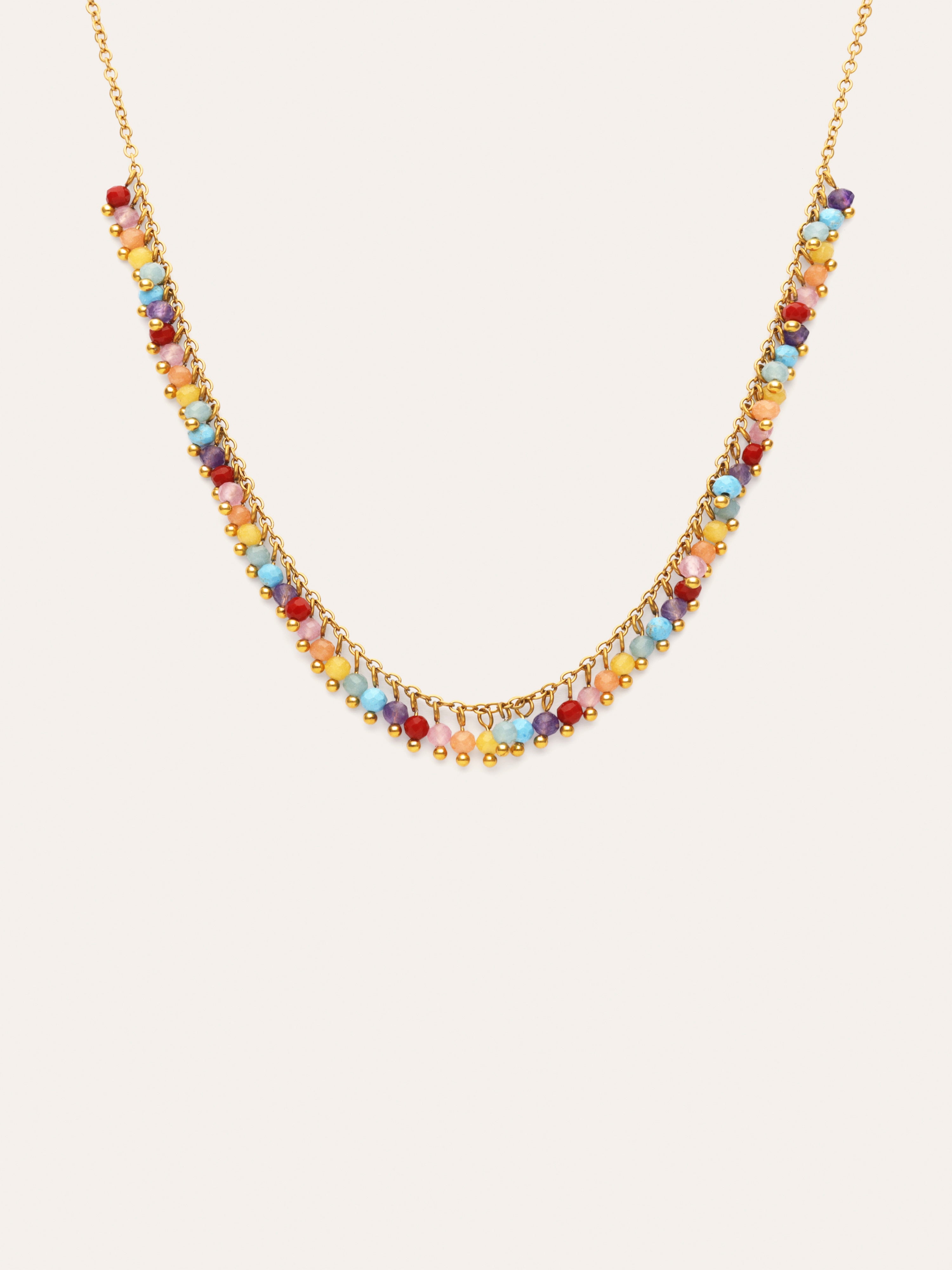 Collier Shamira Full Stones Acier Plaqué Or