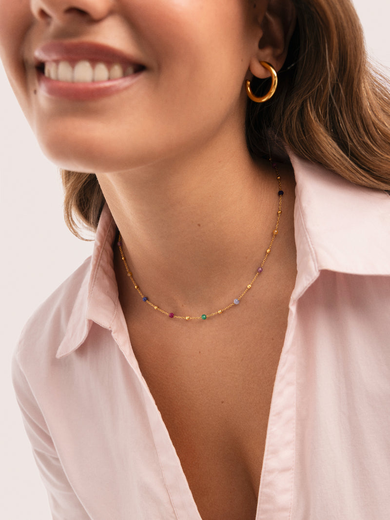 Sophie Colors Steel Necklace Gold Plated