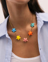 Starfish Chic Color Necklace Steel Gold Plated