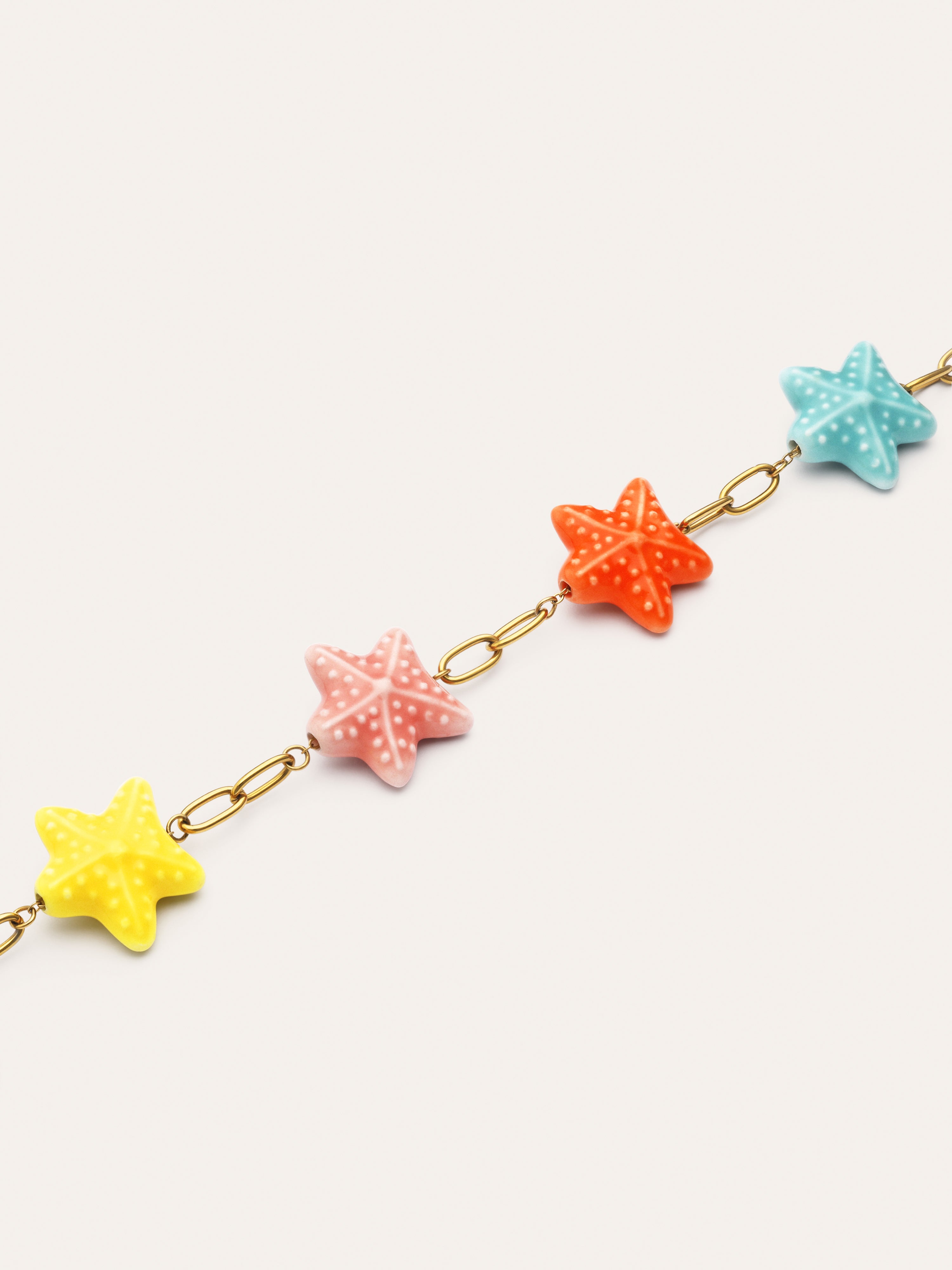 Starfish Chic Color Necklace Steel Gold Plated
