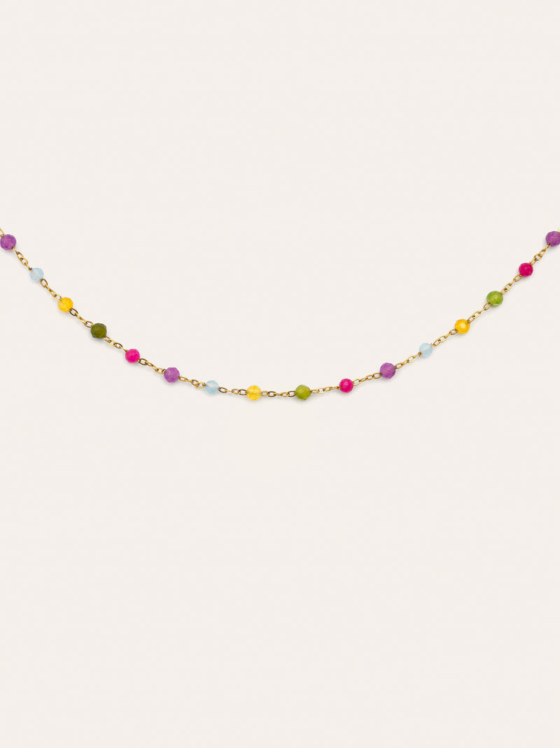 Collar Stella Color Acero Baño Oro