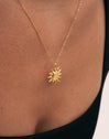 Collar Sun Light Acero Baño Oro